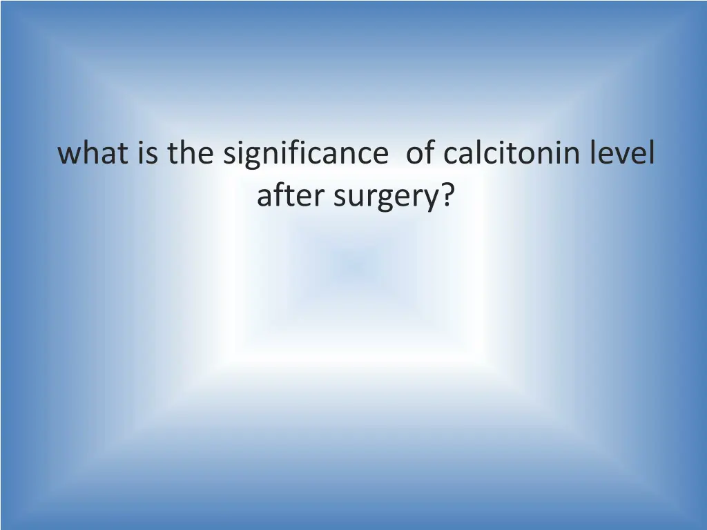 what is the significance of calcitonin level