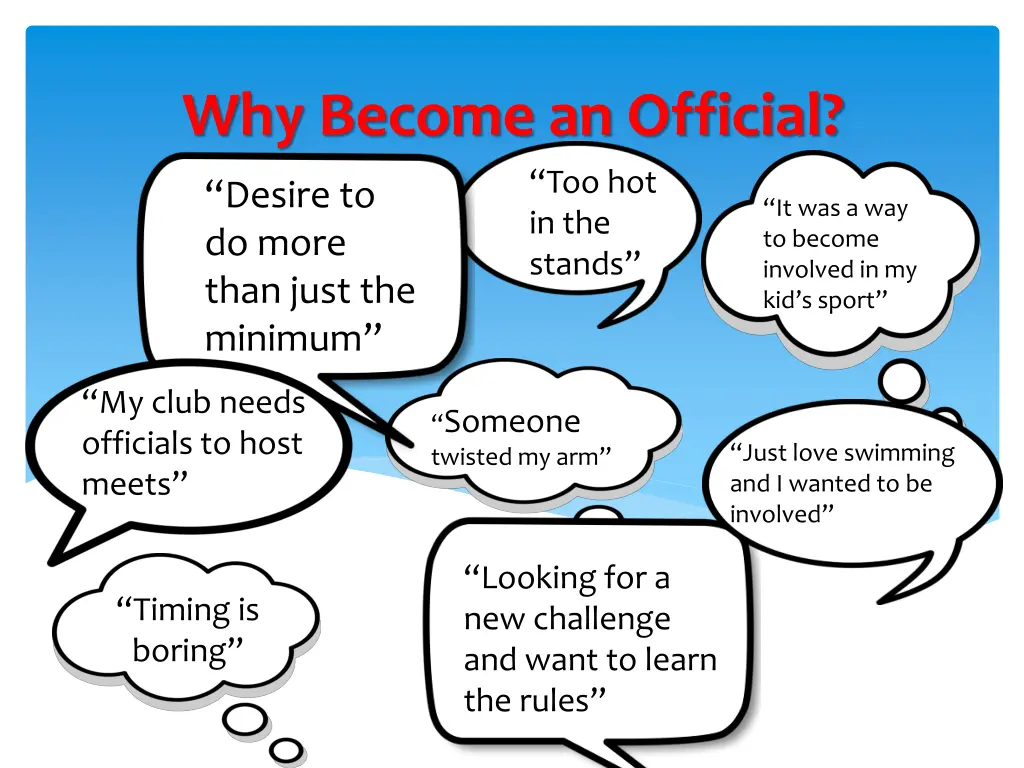 why become an official