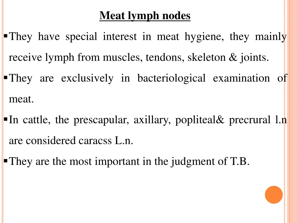 meat lymph nodes