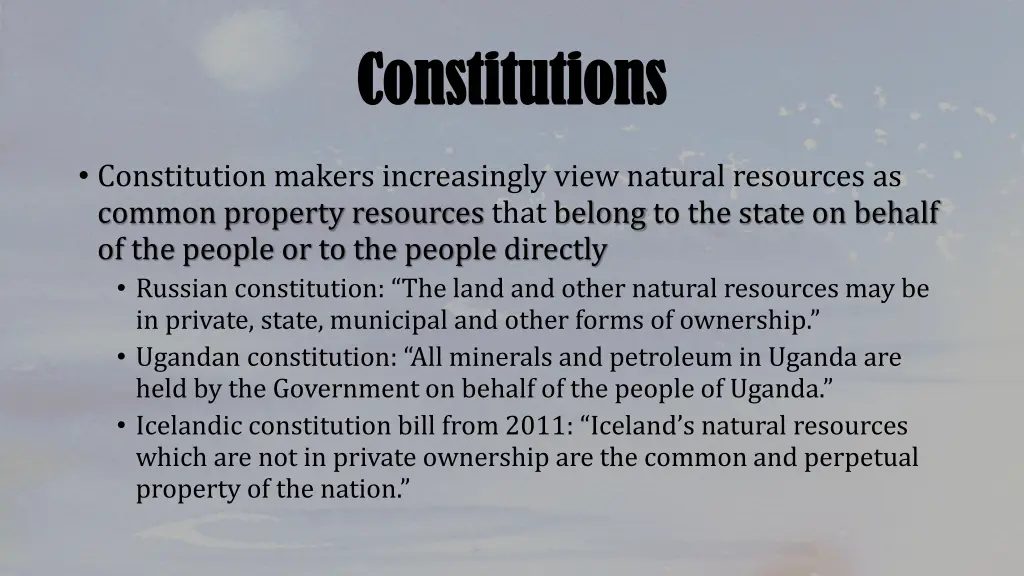 constitutions constitutions