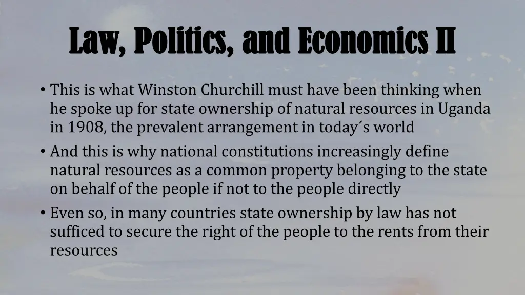 law politics and economics ii law politics