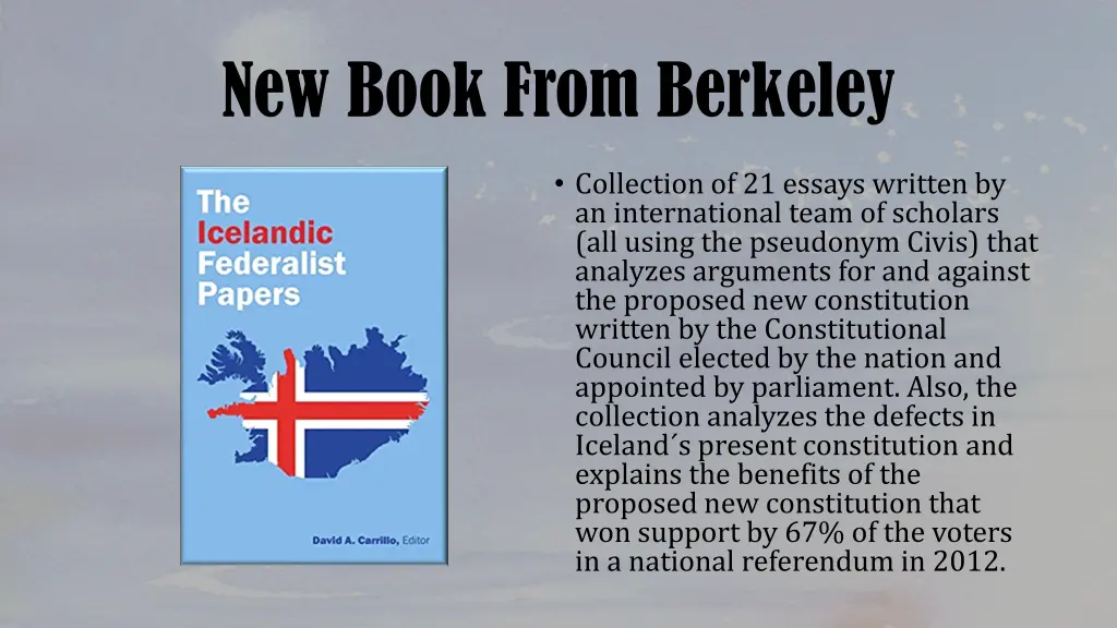 new book from berkeley