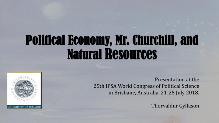 political economy mr churchill and political
