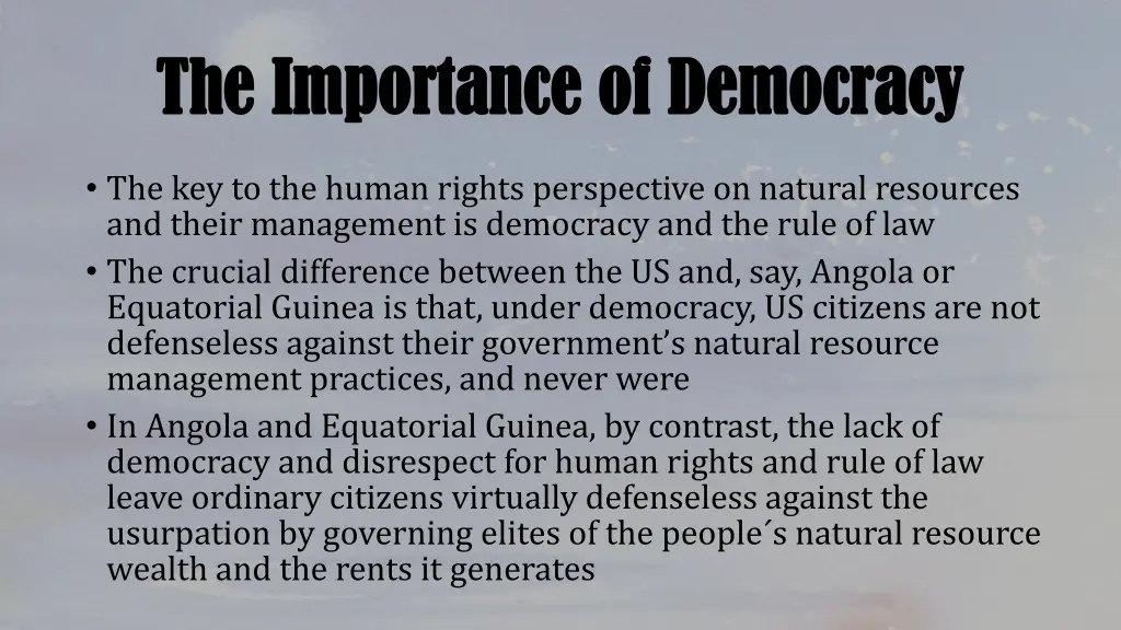 the importance of democracy the importance