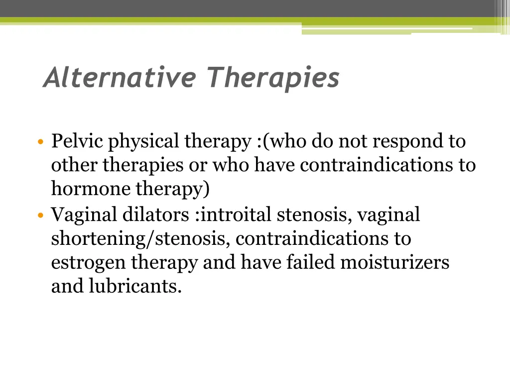 alternative therapies