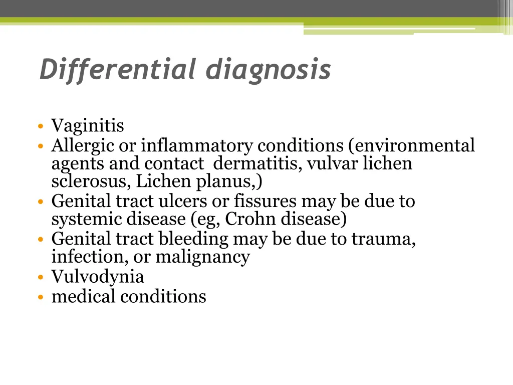 differential diagnosis