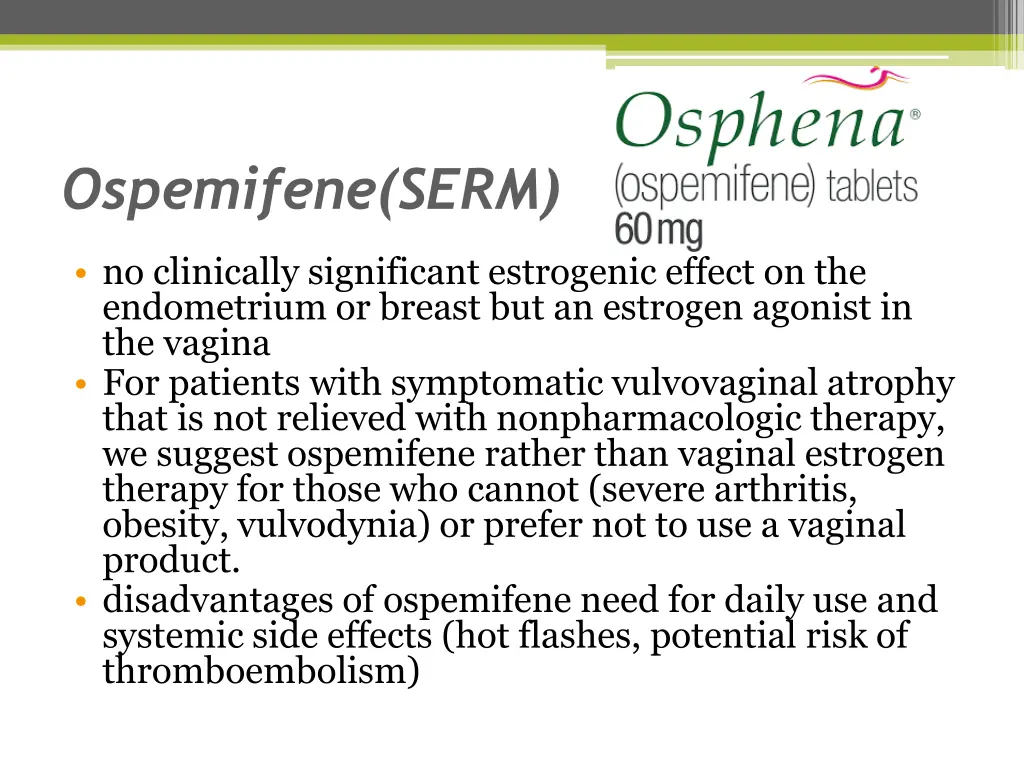 ospemifene serm