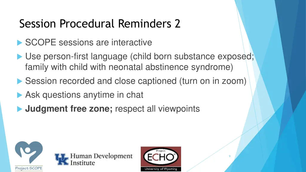 session procedural reminders 2