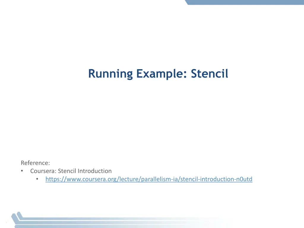 running example stencil