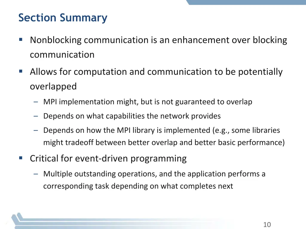 section summary