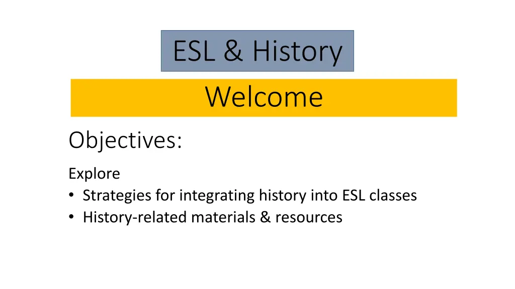 esl history