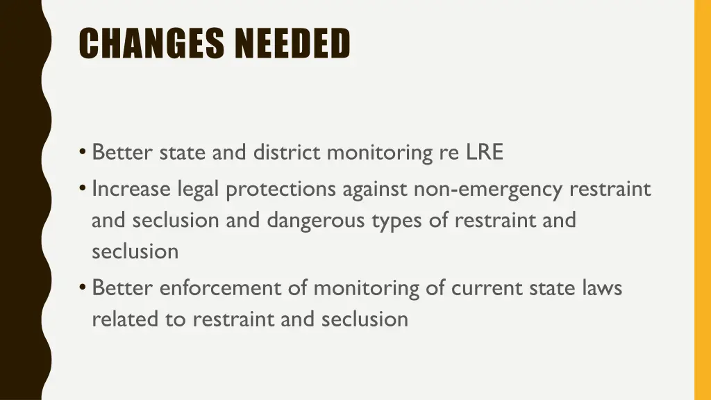 changes needed 1