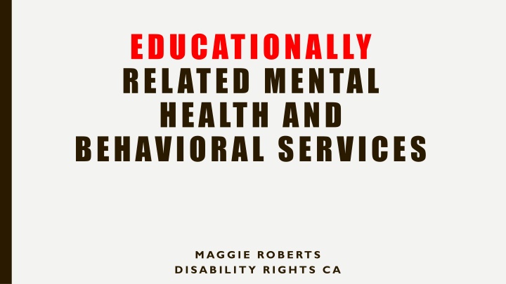 educationally related mental health