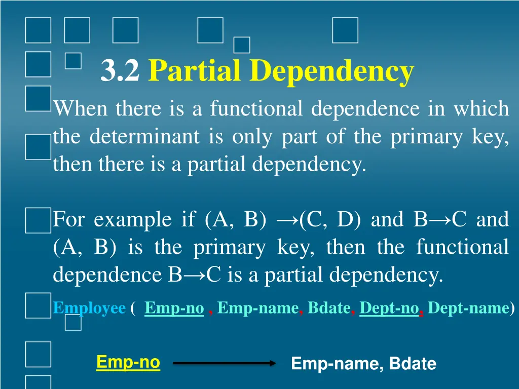 3 2 partial dependency