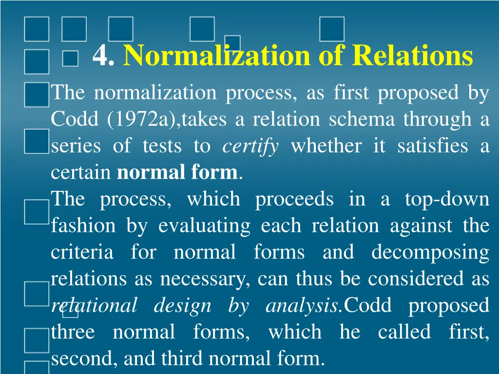 4 normalization of relations