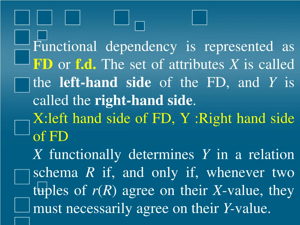functional dependency is represented