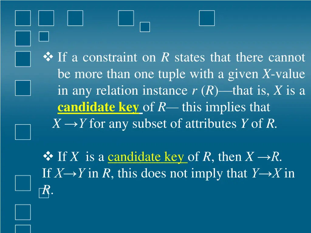 if a constraint on r states that there cannot