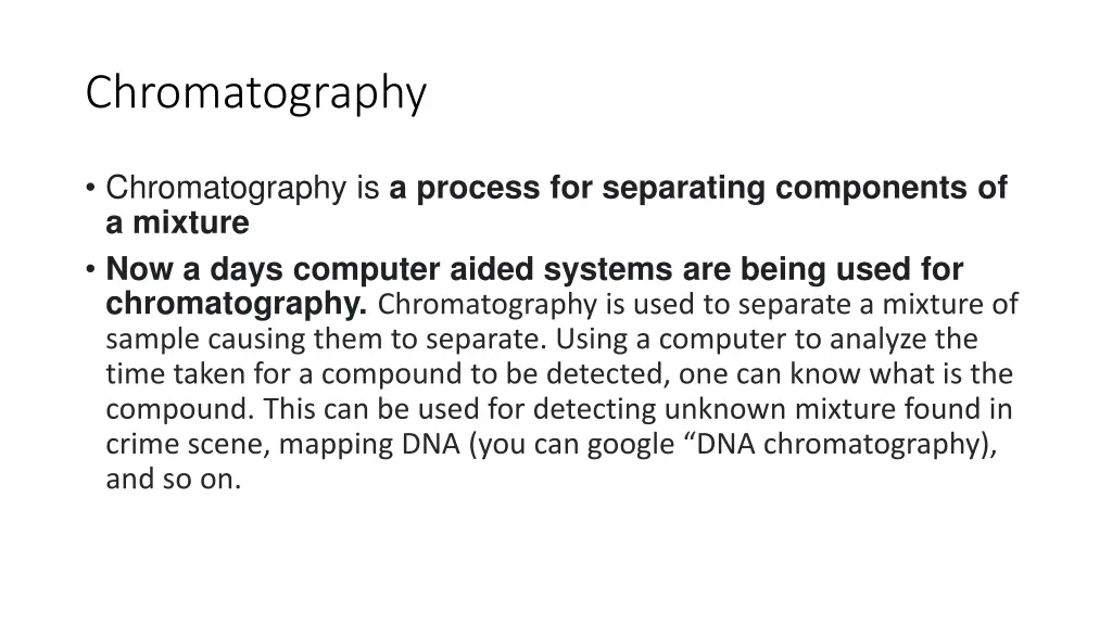 chromatography