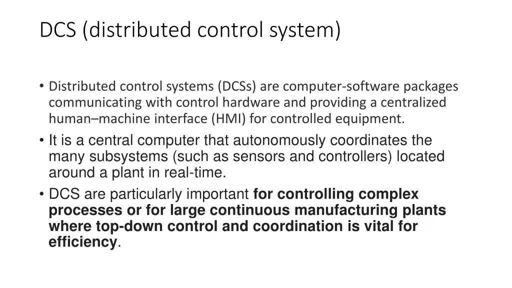 dcs distributed control system