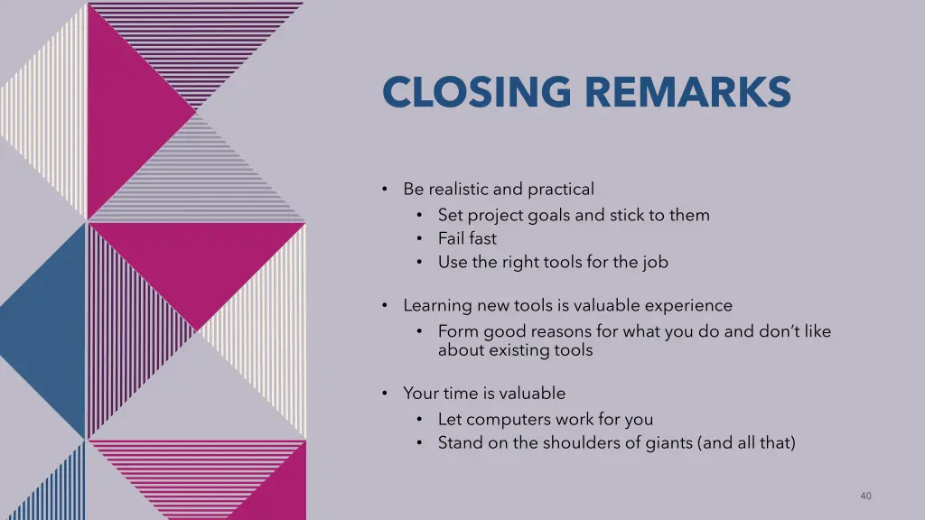 closing remarks