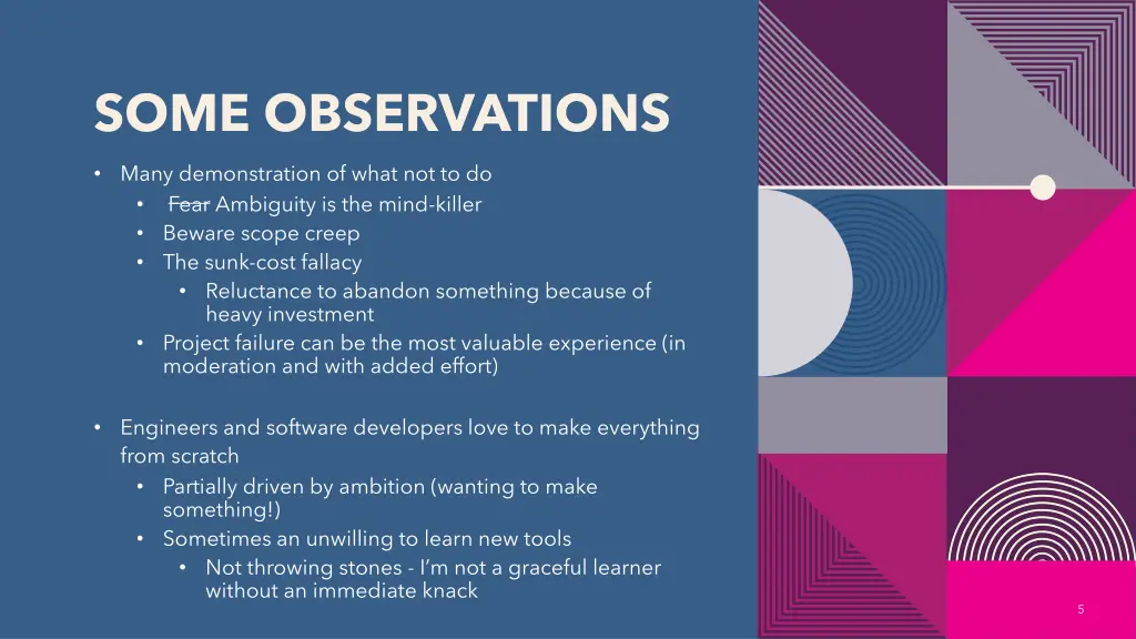 some observations