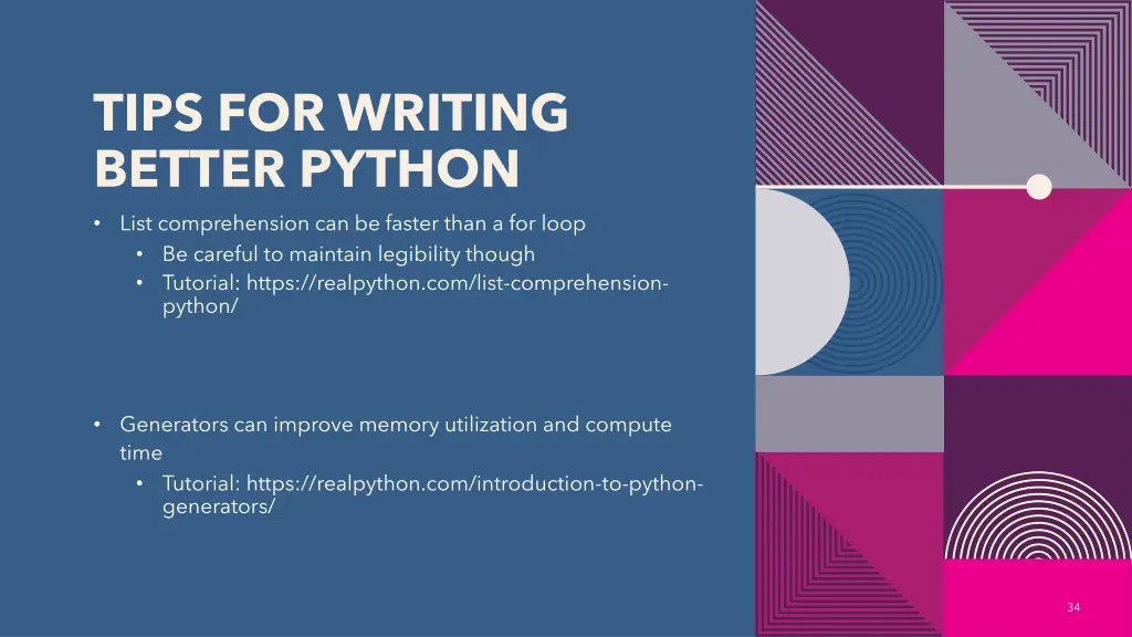 tips for writing better python list comprehension