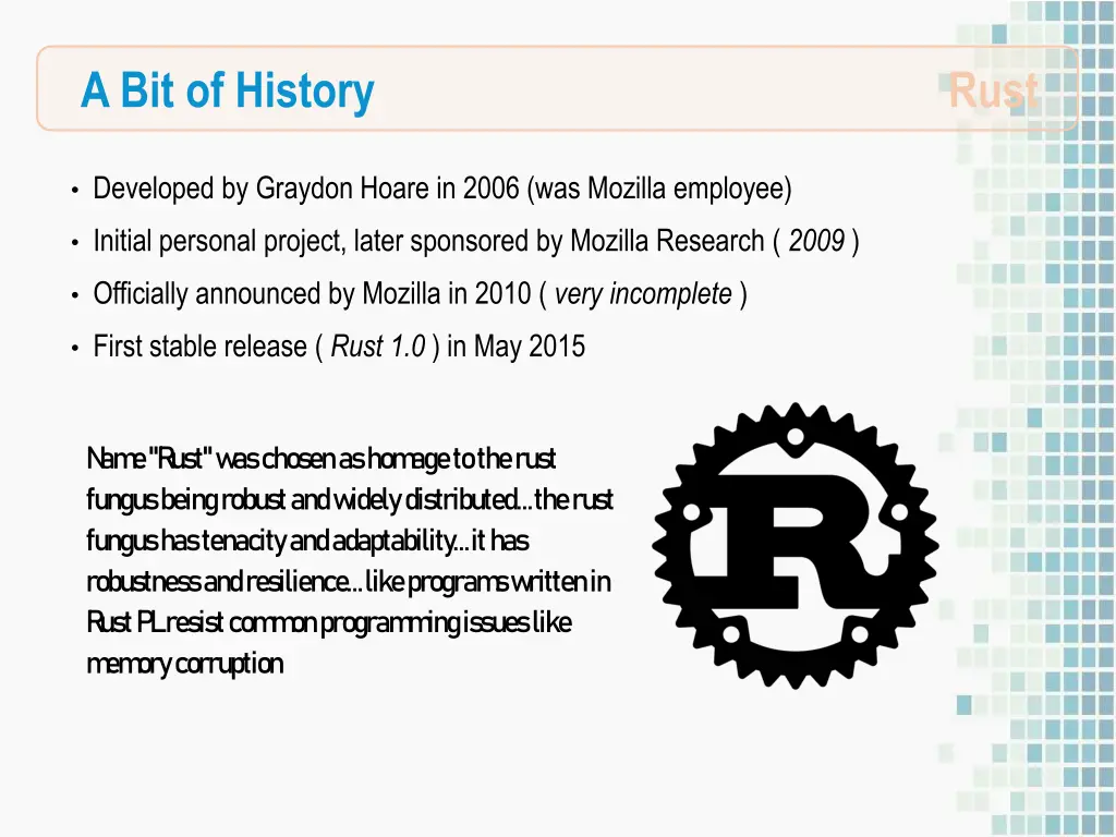 a bit of history