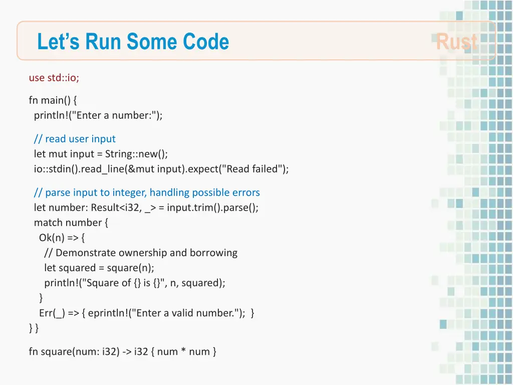 let s run some code 1
