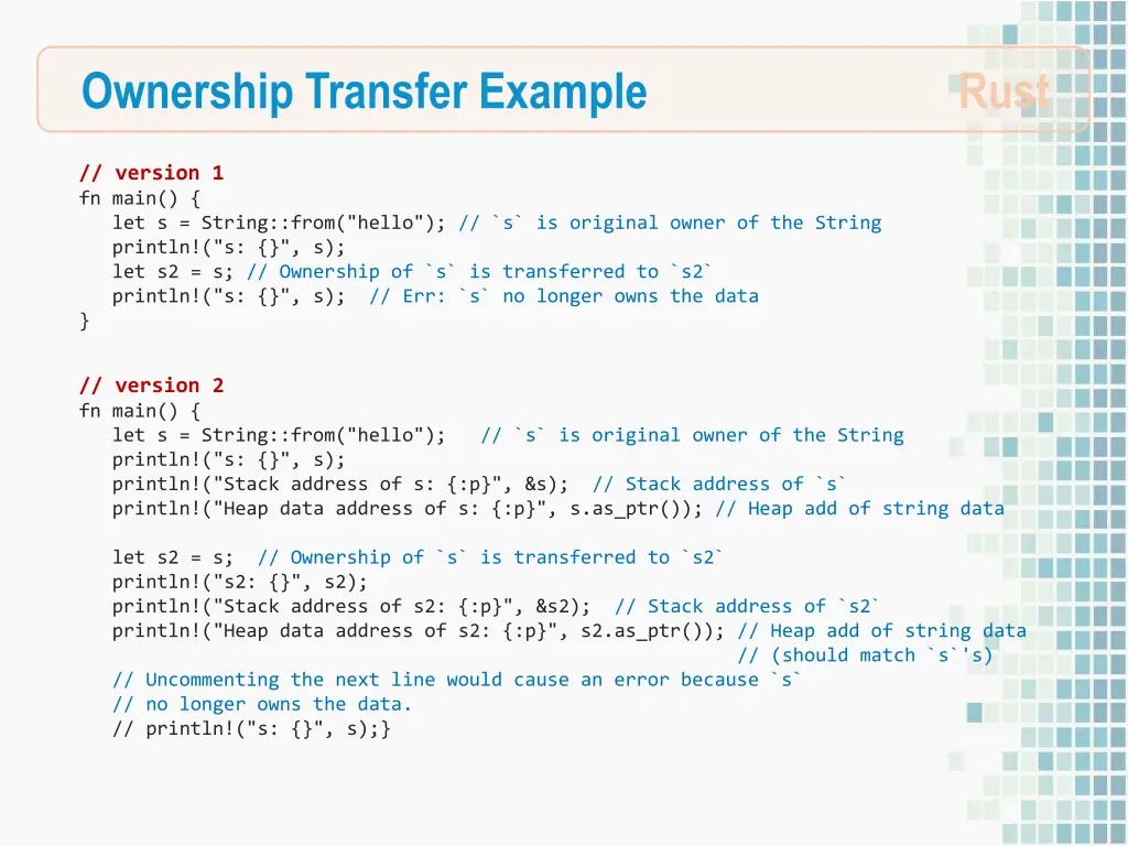 ownership transfer example