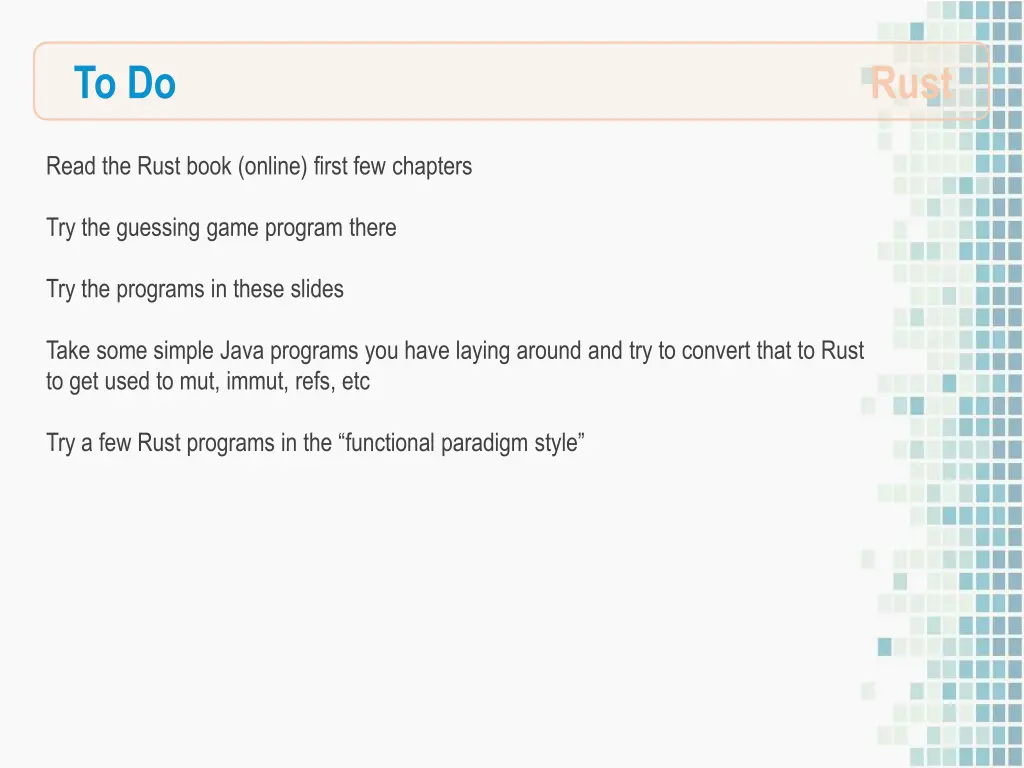 to do