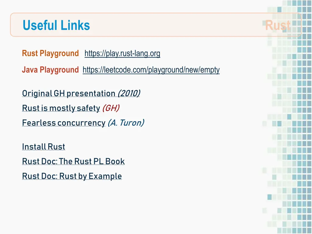 useful links