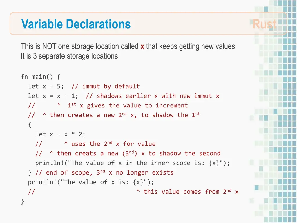 variable declarations 1