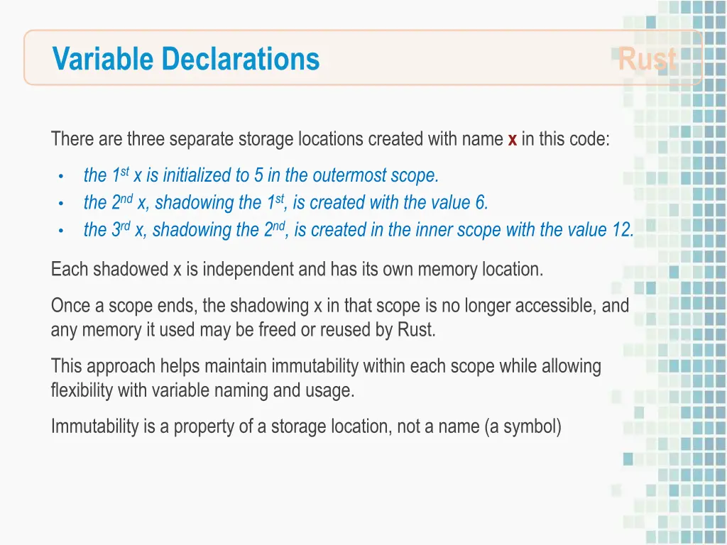 variable declarations 3