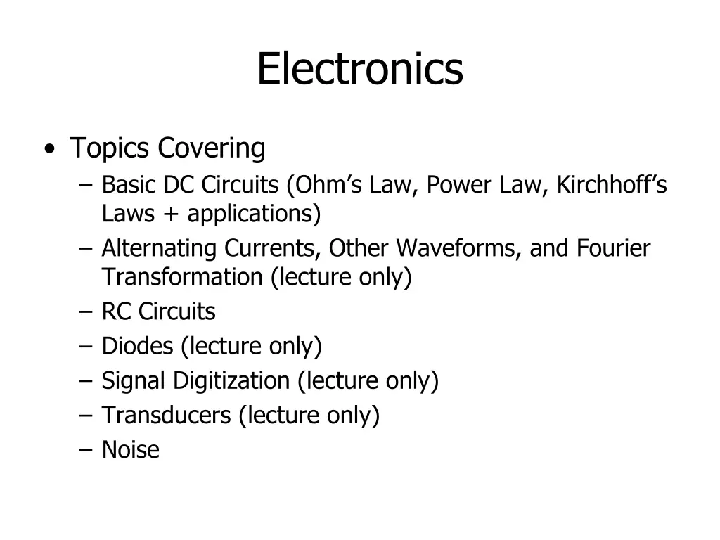 electronics