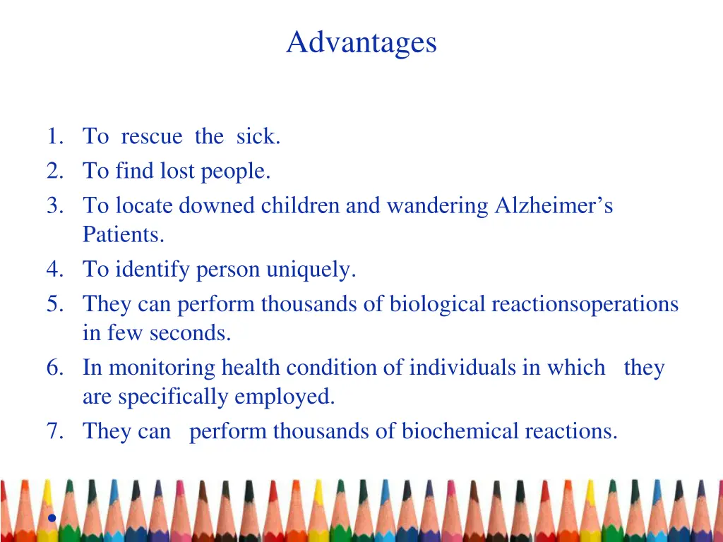 advantages