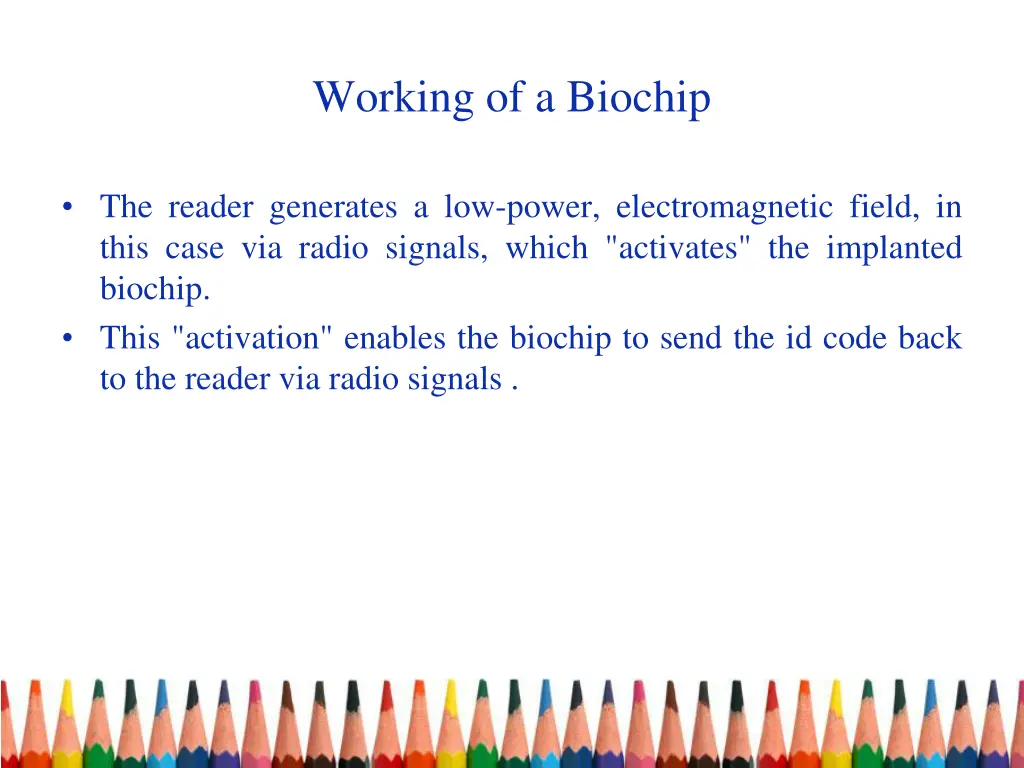 working of a biochip