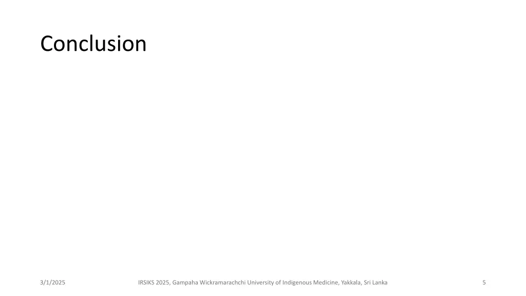conclusion