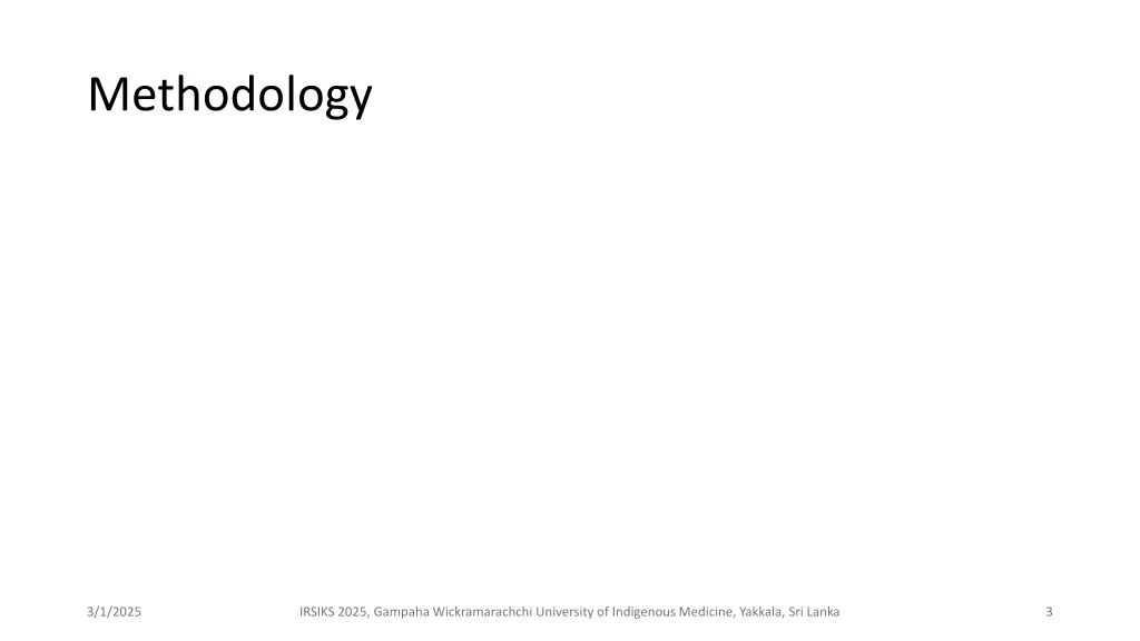 methodology