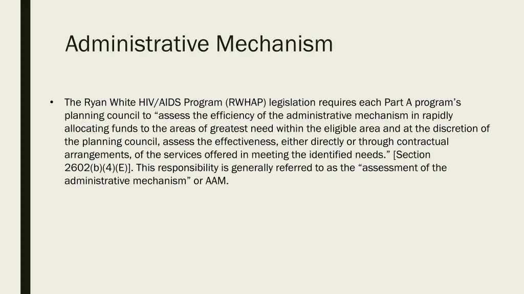 administrative mechanism