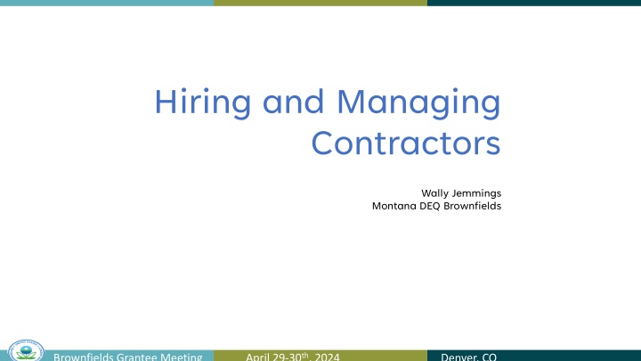 hiring and managing contractors