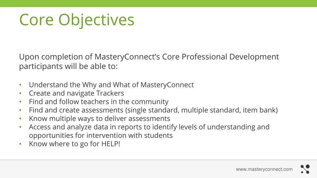 core objectives