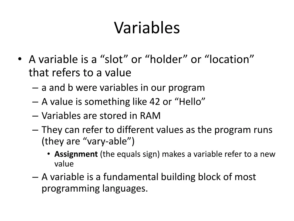 variables