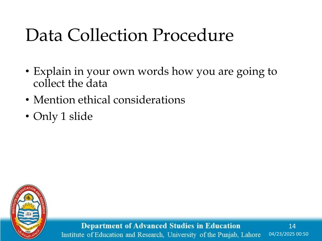 data collection procedure