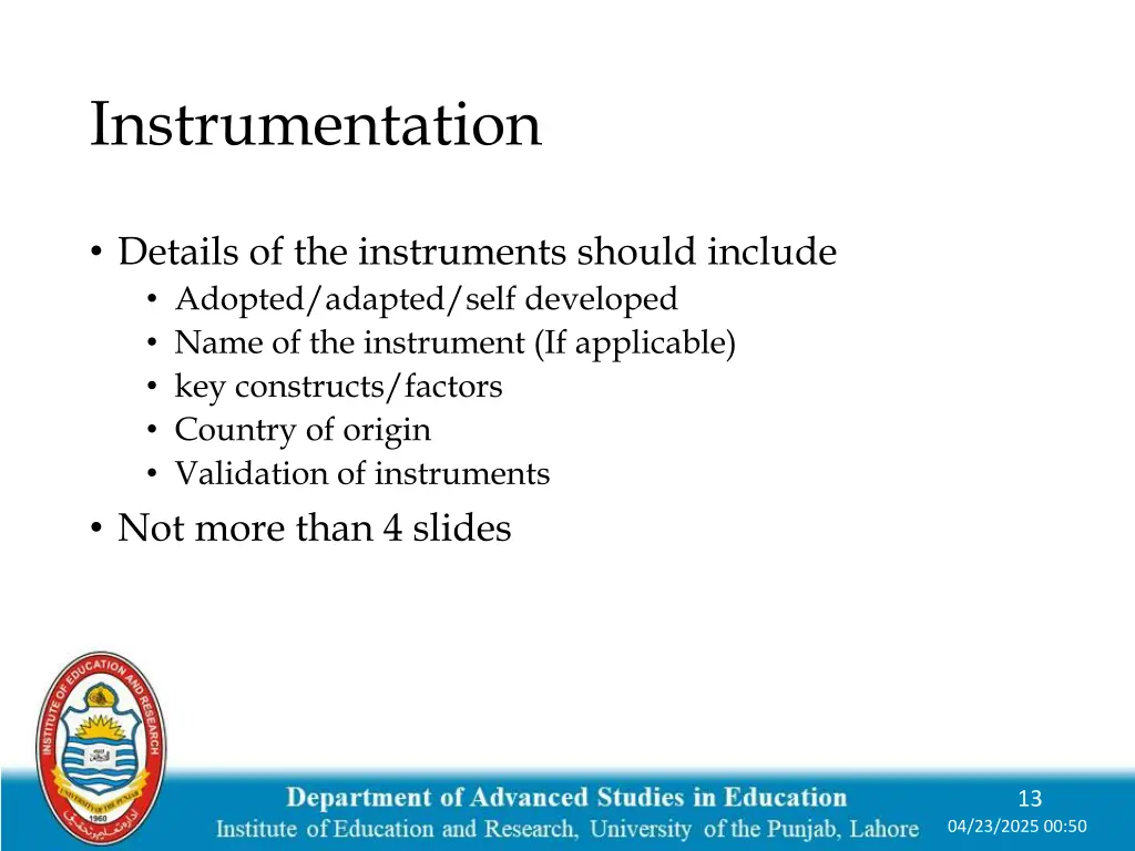 instrumentation