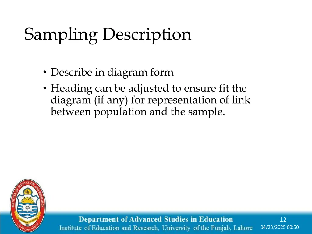 sampling description