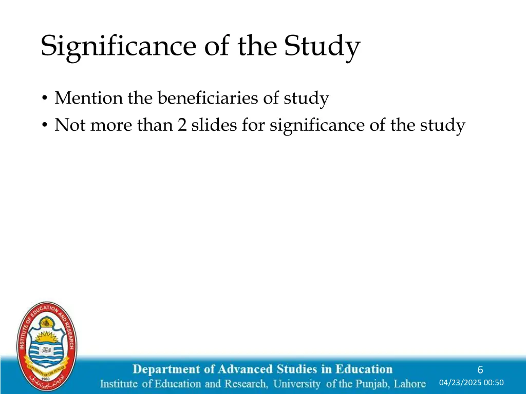 significance of the study