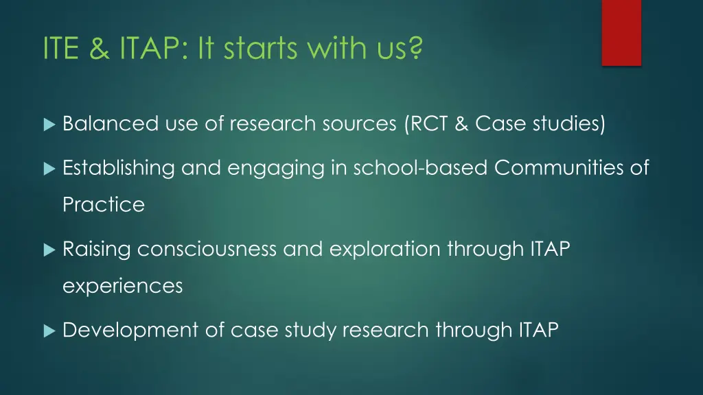 ite itap it starts with us