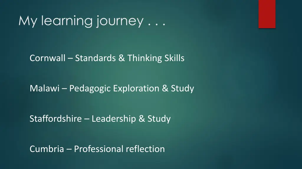 my learning journey