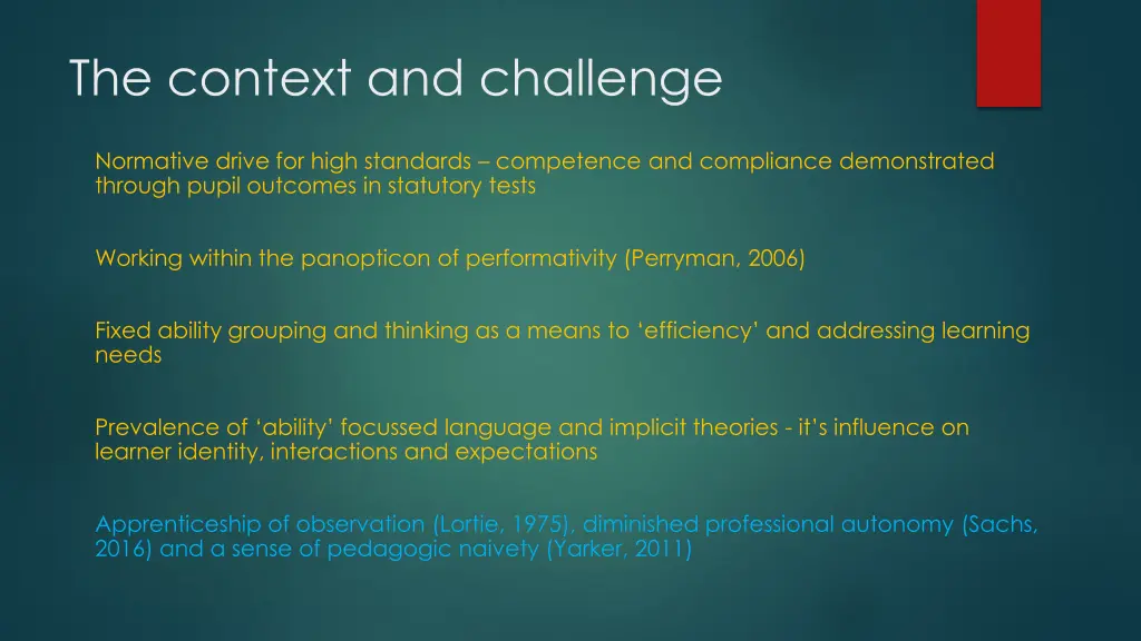 the context and challenge