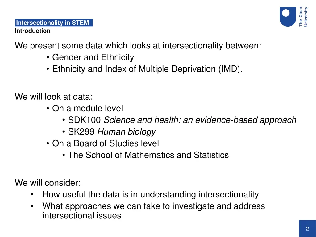 intersectionality in stem introduction